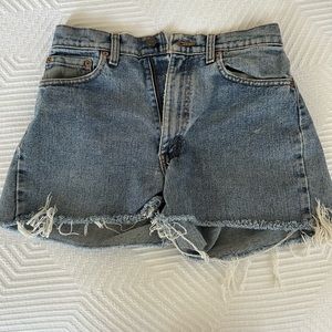 Levi Vintage Denim Shorts with red tag